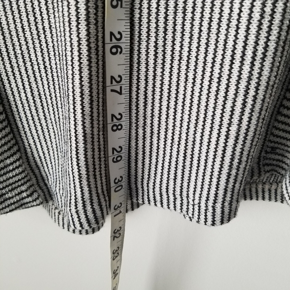 Sunday in Brooklyn Long Sleeve Striped Knit Open Cardigan Black/White Size S - Picture 6 of 12